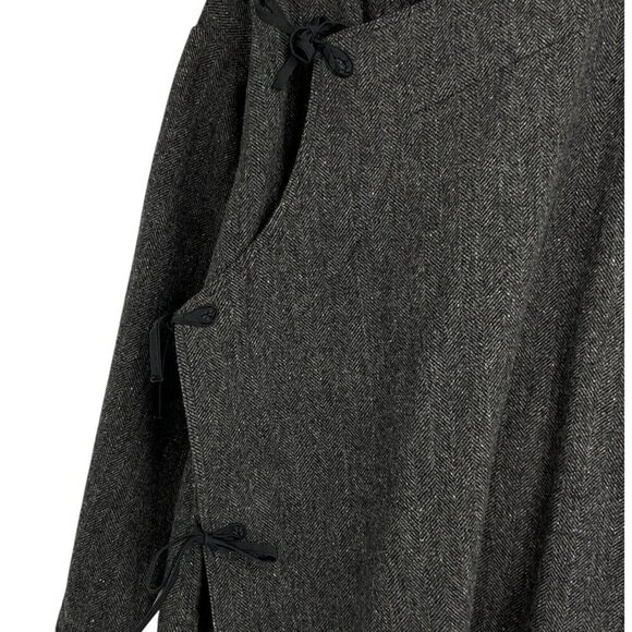 Monitaly AW 16 Size S Men's Jacket Grey Wool Blend Side Closure Wrap Style - Picture 7 of 13